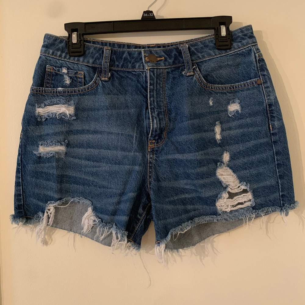 Distressed Jean Shorts